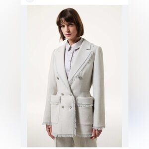 Machka Linen Blend Double Breasted Suit Size Medium/ Large NWOT